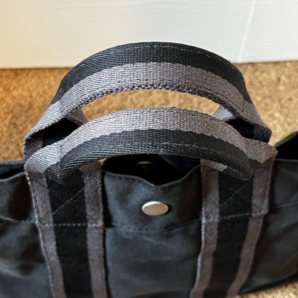 Black Hermes Canvas Tote Bag - Picture 2 of 16